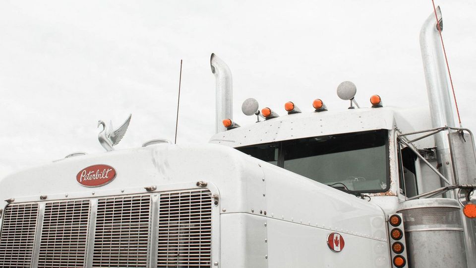 White Peterbilt Truck