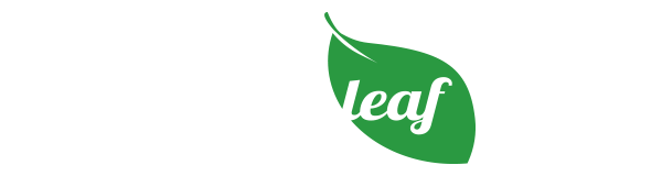 Green leaf logo with the word 
