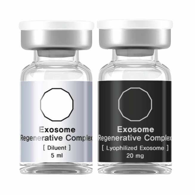 Two luxury skincare bottles, black and white, labeled with eye area treatment on a reflective surface.