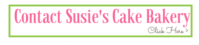 Pink banner reading “Contact Susie’s Cake Bakery” with small “Click Here” text on the right.