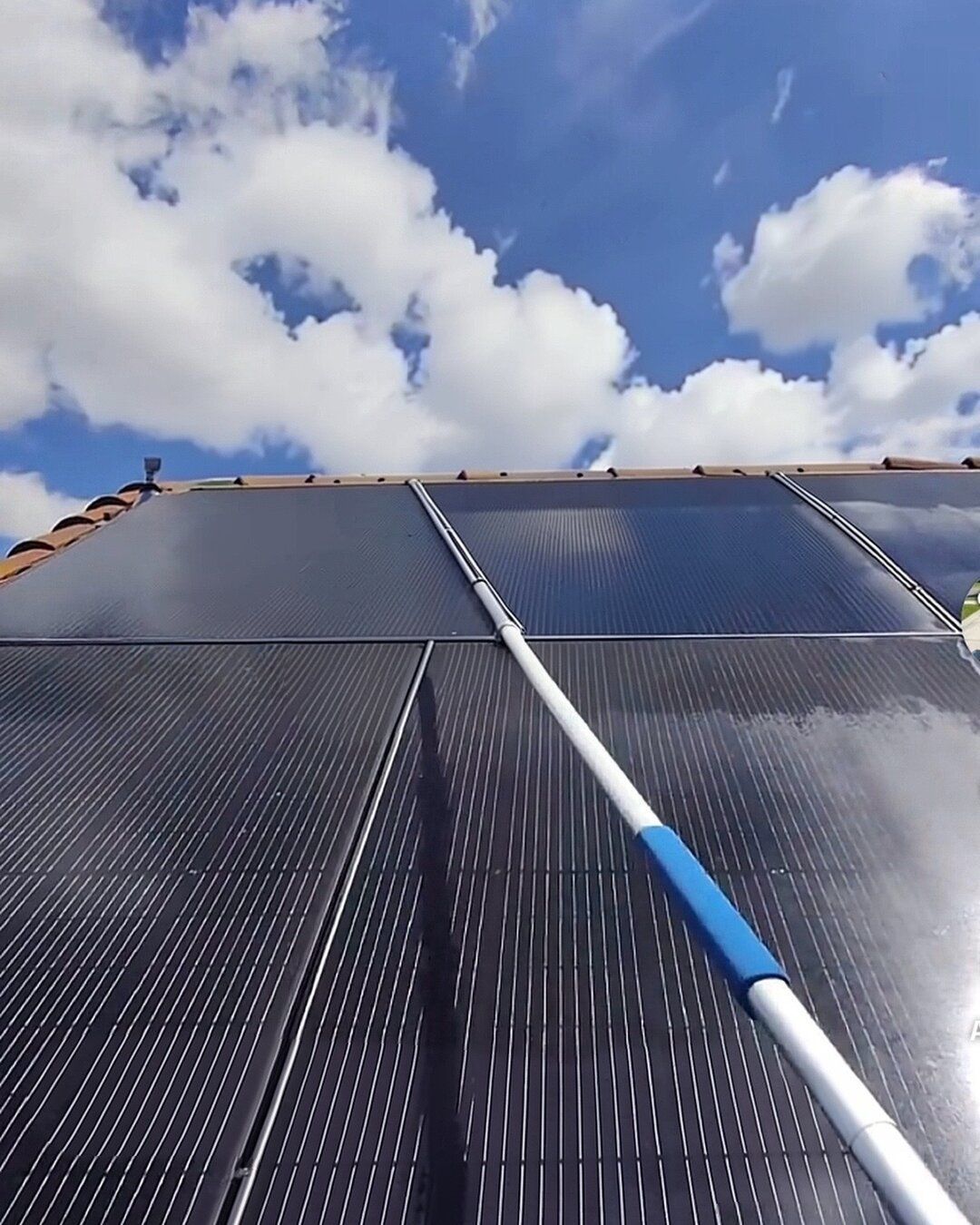 Rooftop solar panels beneath a partly cloudy sky in Walnut Creek.