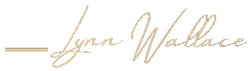 Gold script logo reading “Lynn Wallace” with a horizontal line on the left.