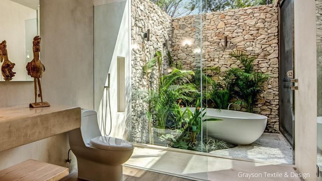 In the Outdoor Shower