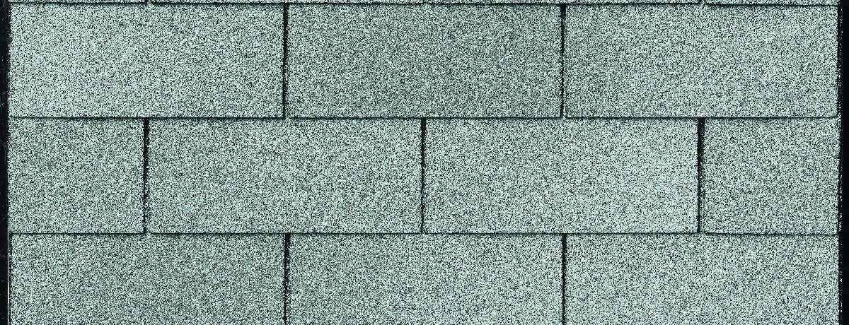 Gray asphalt roof shingles.