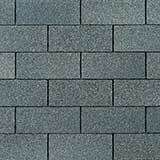 Dark gray asphalt shingles.