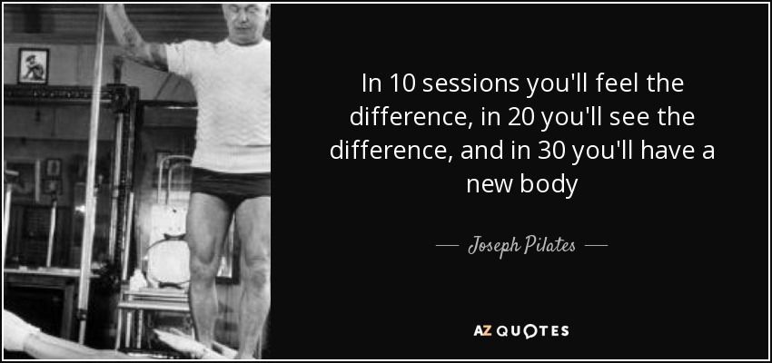 In 10 sessions you will feel a difference!