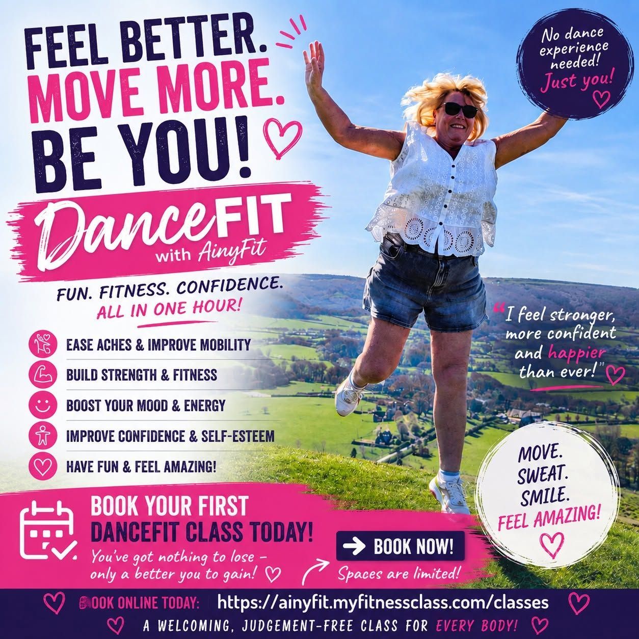 Book your first DanceFIT with AinyFit Class TODAY!