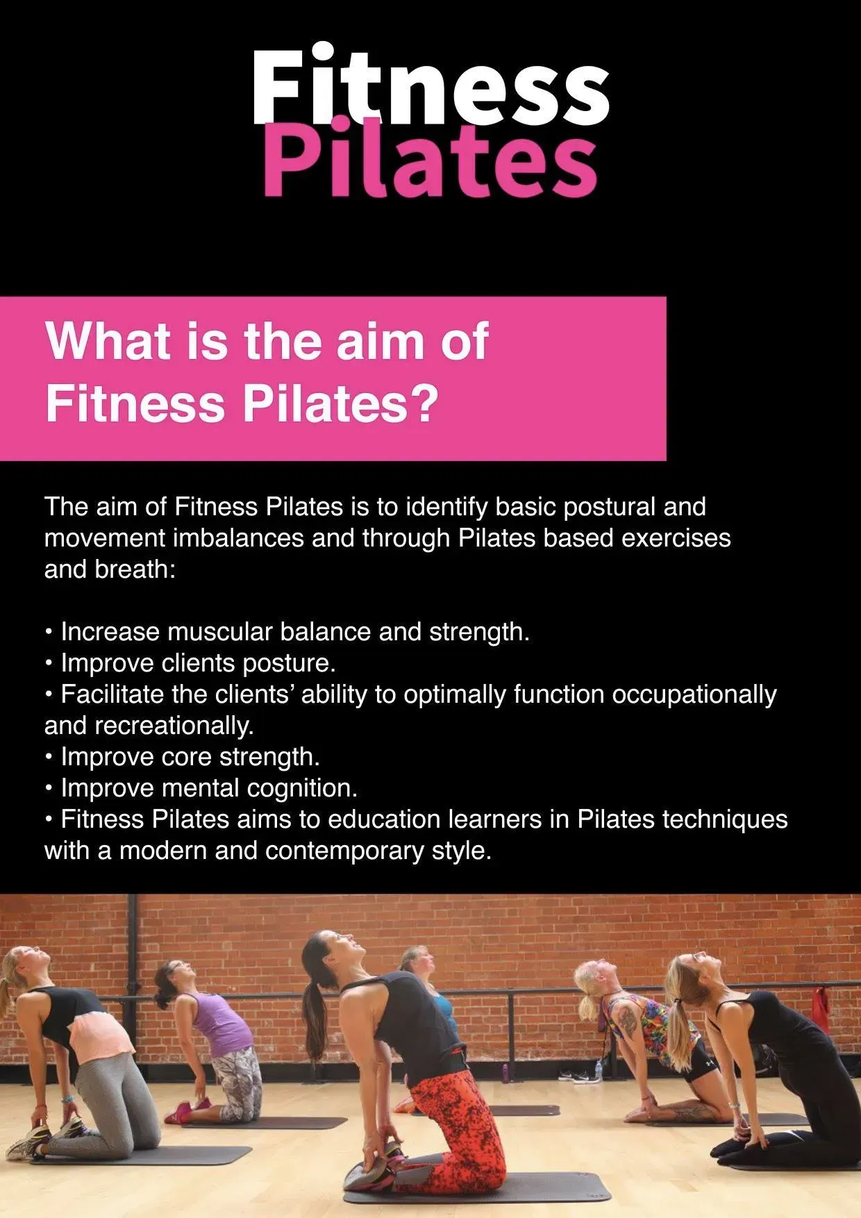 What is the aim of Fitness PILATES?