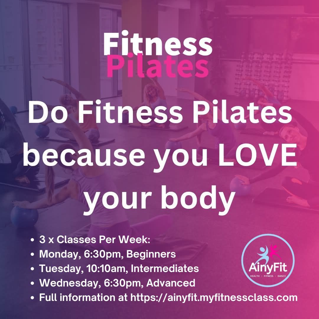 Click here to find out about where and when our Fitness PILATES classes are, and to book your sessions. Do Fitness PILATES because you LOVE your Body!