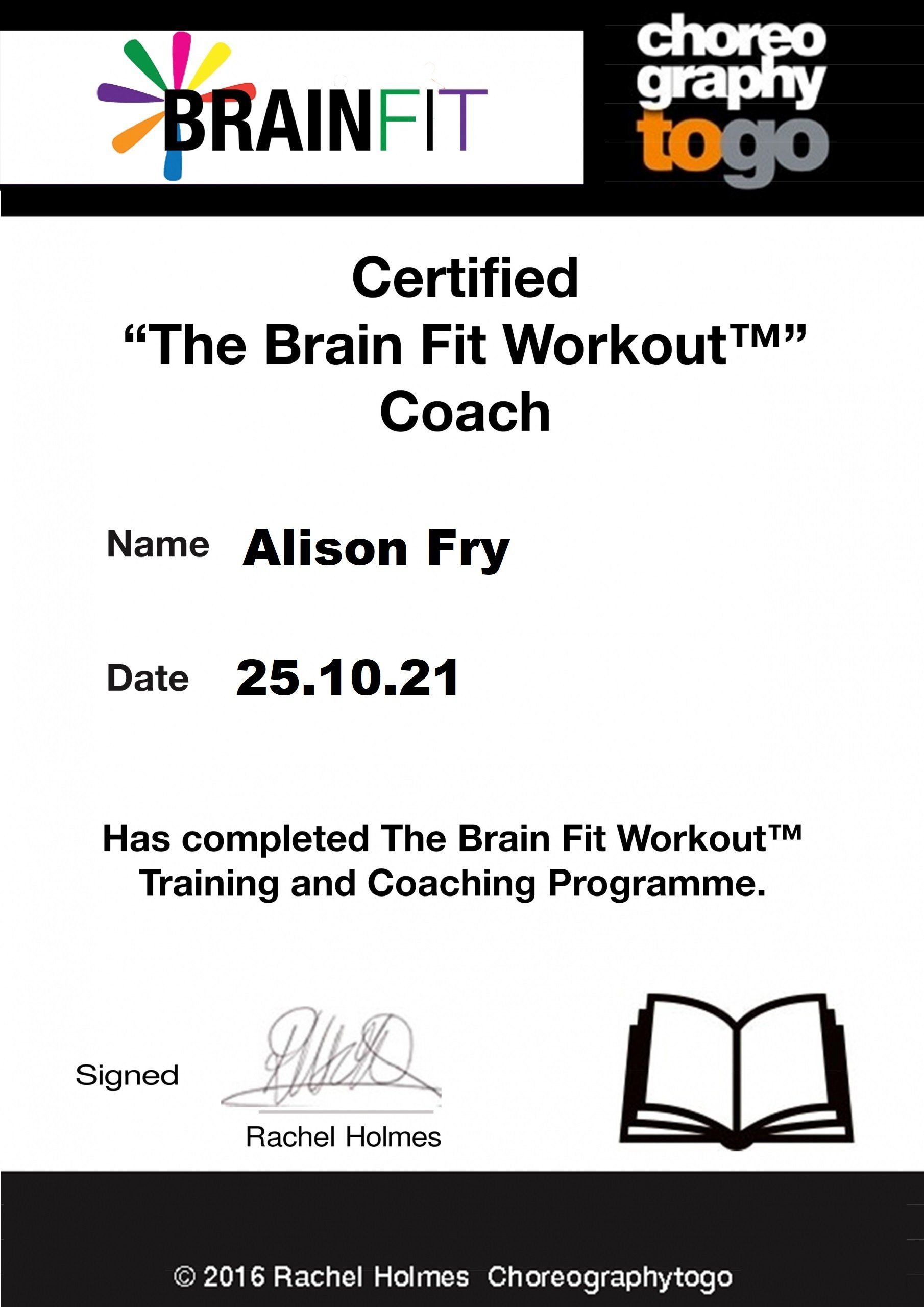 C2Go BrainFit Training Certification - 25th October 2021