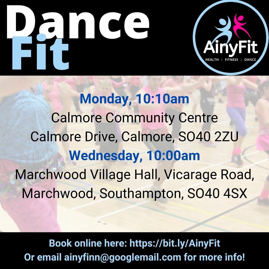 Click here to book a DanceFIT with AinyFit Class in Totton or Marchwood DanceFIT with AinyFit Classes