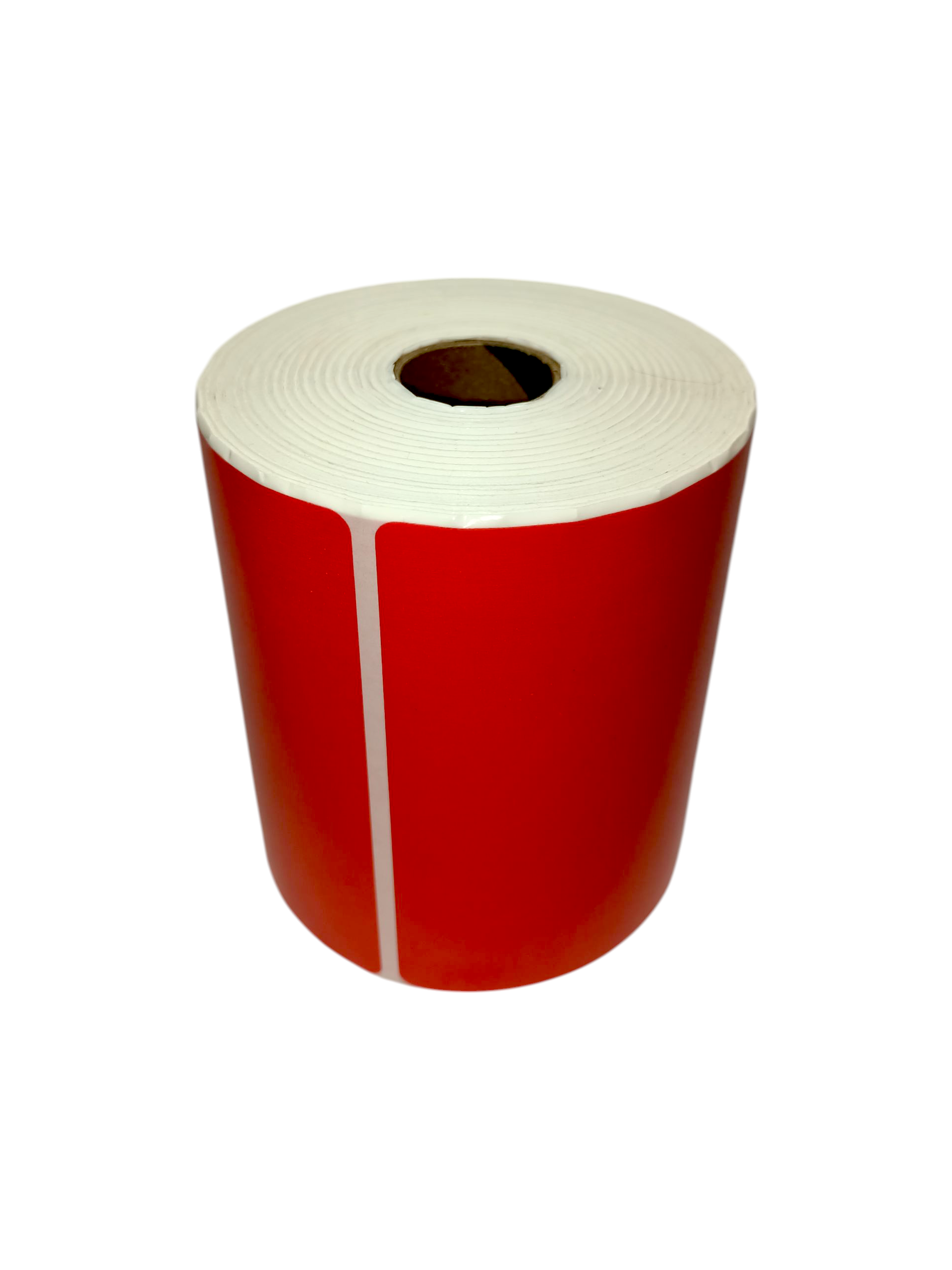 rollo de etiqueta de 102 mm x 127 mm color rojo