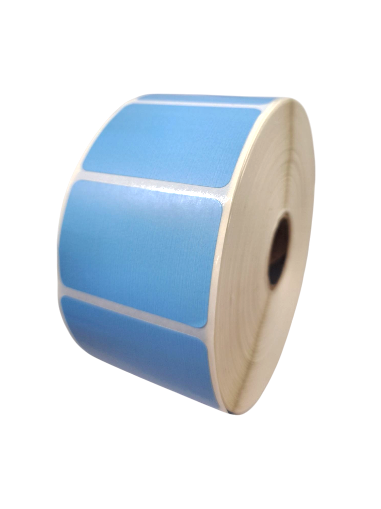 rollo de etiqueta azul con centro de 1