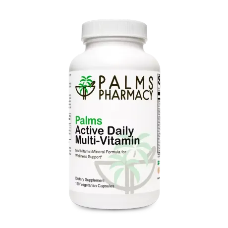A bottle of palms pharmacy active daily multi-vitamin