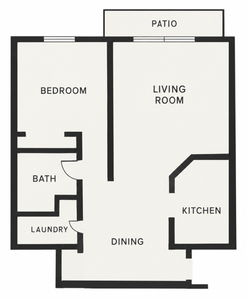 Floor Plan: 1 Bedroom 1 Bathroom
904 SF