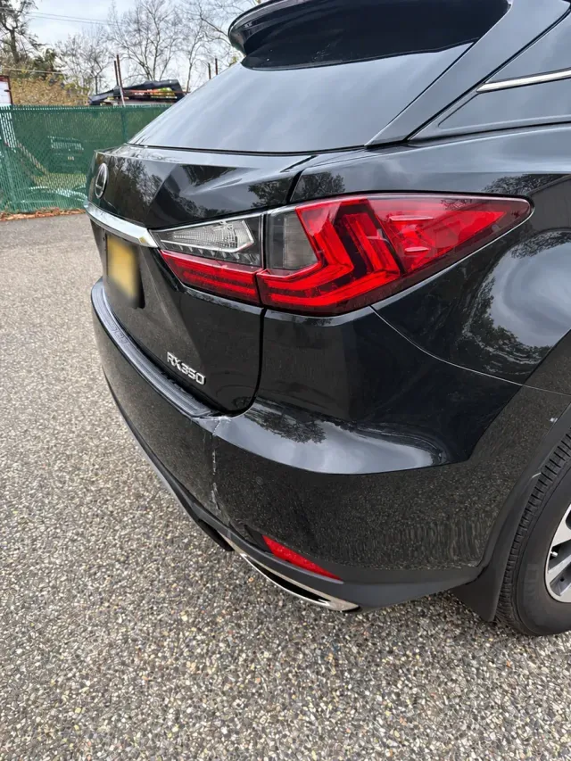 Lexus RX 350 before: rear-corner and bumper repair at Auto Craftman and Collision in Island Heights