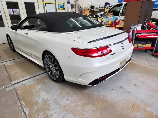 Mercedes-Benz S550 Cabriolet finished: rear-body and bumper repair at Auto Craftman and Collision in Island Heights