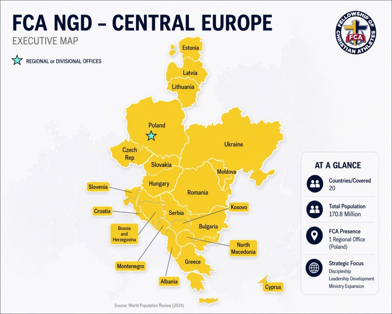 A map of Central Europe.
