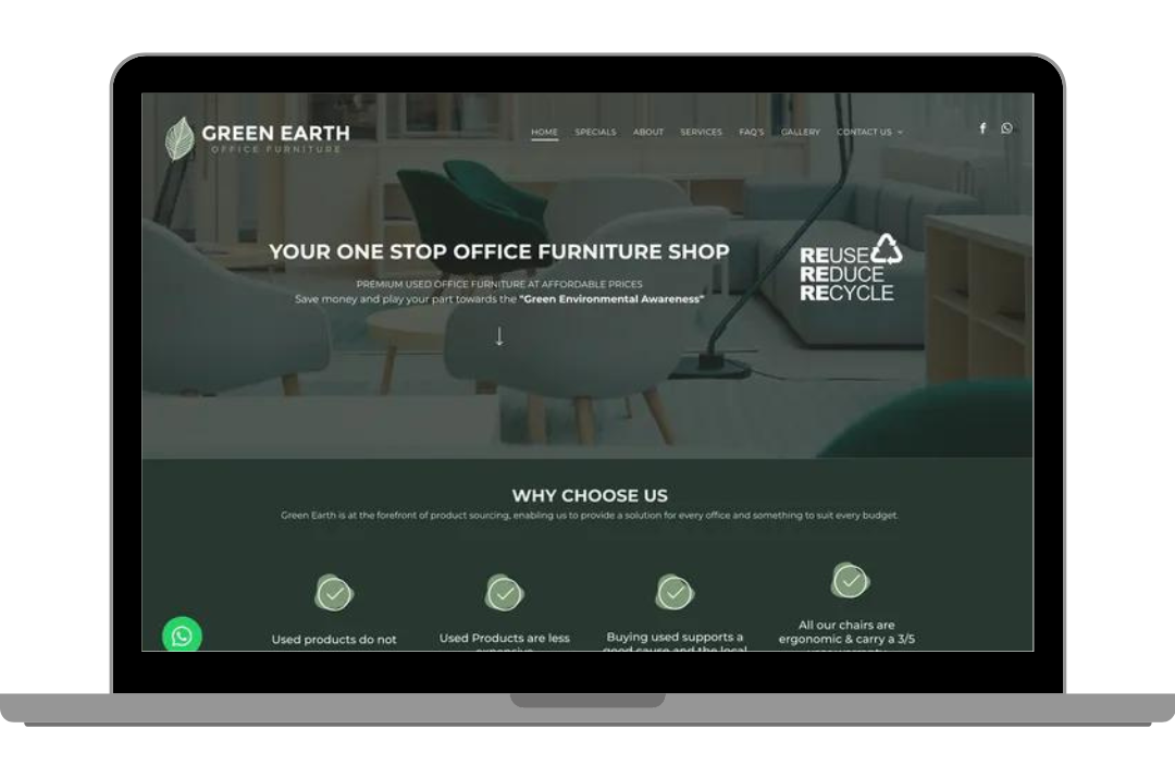 Webshure- green earth office furniture website