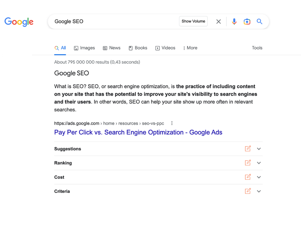 Google SEO