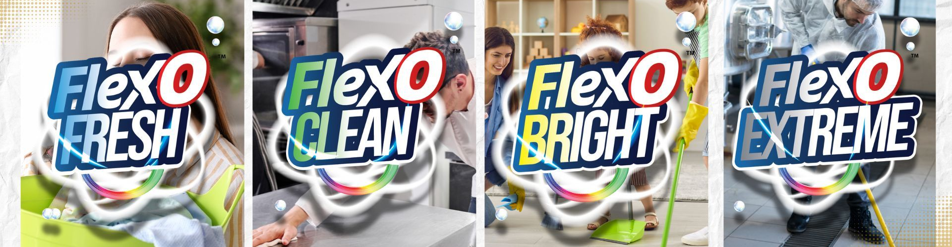 Image showing the range of Flex Brands products.