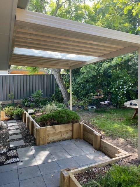 Awning With Wooden Planter Box Underneath -Kimick Roofing Solutions In Wyong, NSW