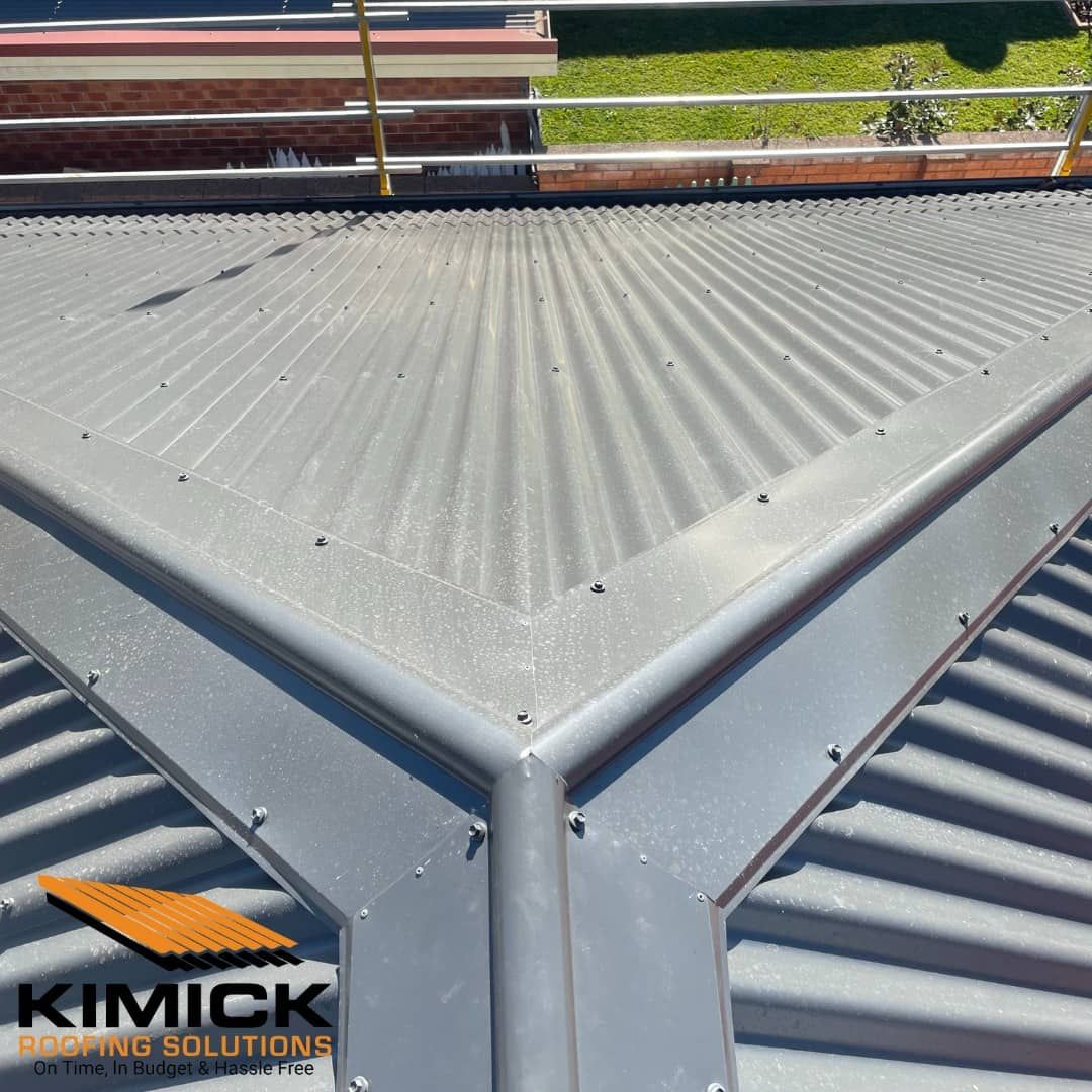 A Close Up Of A Metal Roof — Kimick Roofing Solutions In Wyong, NSW