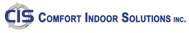 CIS Comfort Indoor Solutions Inc. logo with blue and gray text and a stylized &ldquo;CIS&rdquo; emblem