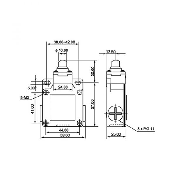 Fim De Curso Nazda NZ-CSA-001 Com Pistão Pesada