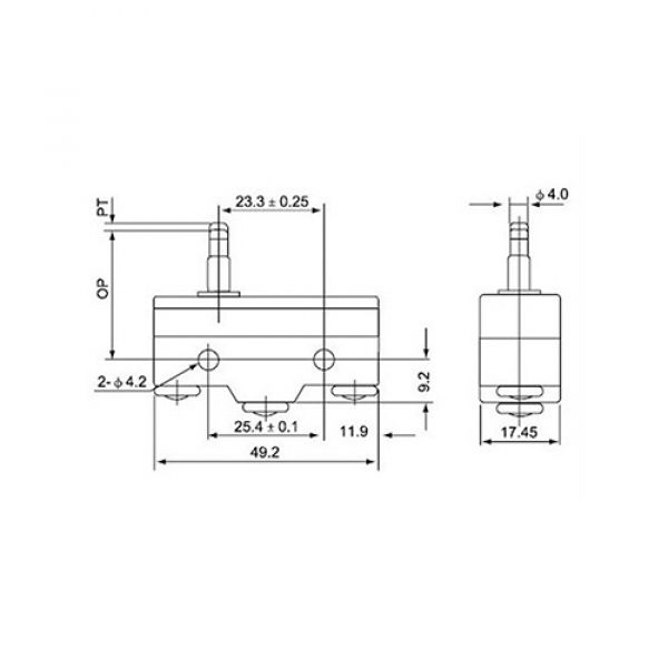 Micro Fim De Curso Nazda NZ-CM-1305 Pino Longo