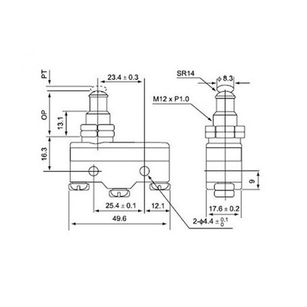 Micro Fim De Curso Nazda NZ-CM-1307 Pistão Longo