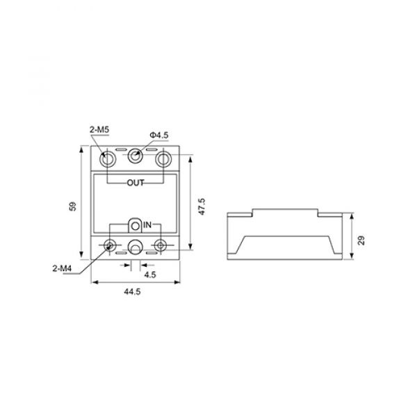 Relé Estado Sólido Nazda NZ-CSRE-40DA 40A Controle 4~32V Saída 24~380V