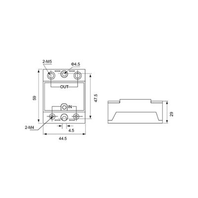 Relé Estado Sólido Nazda NZ-CSRE-80DA 80A Controle 4~32V Saída 24~320V
