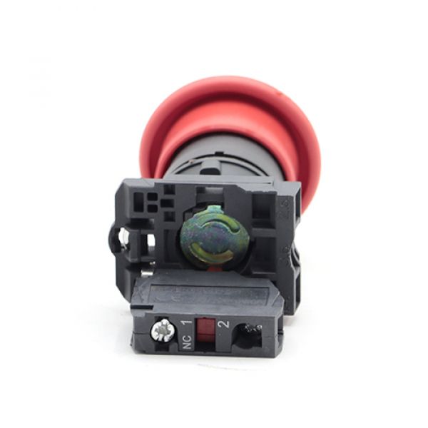 Botão Pulso Nazda Cogumelo 40mm NC Vermelho