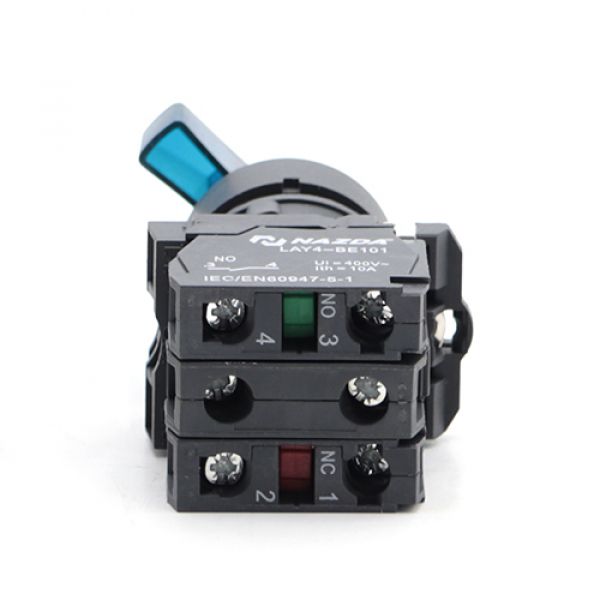 Comutador Nazda 2 Posições Manopla Longa Com Sinalizador 1NO+1NC 24VDC