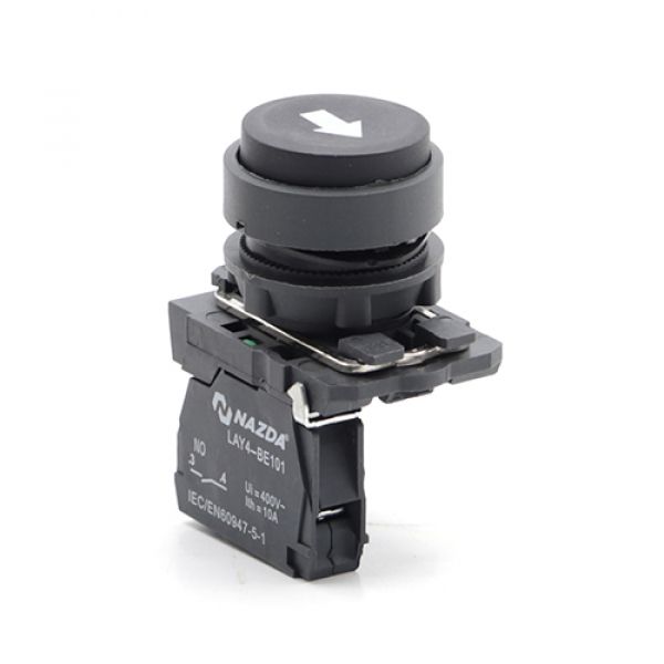 Botão Pulso Nazda Ressaltado No Preto Com Símbolo