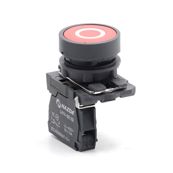 Botão Pulso Nazda Nc Com Símbolo Vermelho