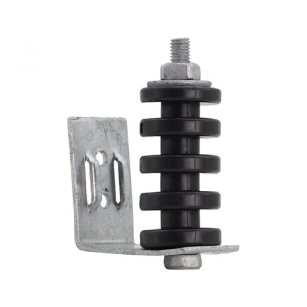 Kit Nazda Suporte DM Com Roldana 4 Vias Preta E Parafuso PR90