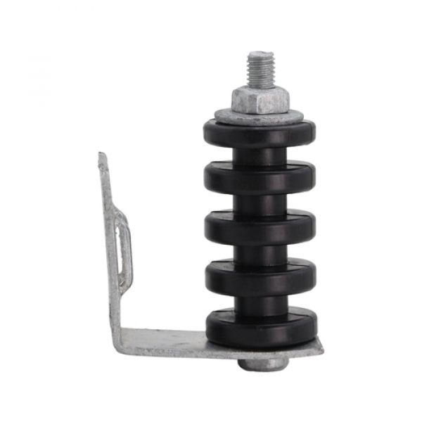 Kit Nazda Suporte DM Com Roldana 4 Vias Preta E Parafuso PR90