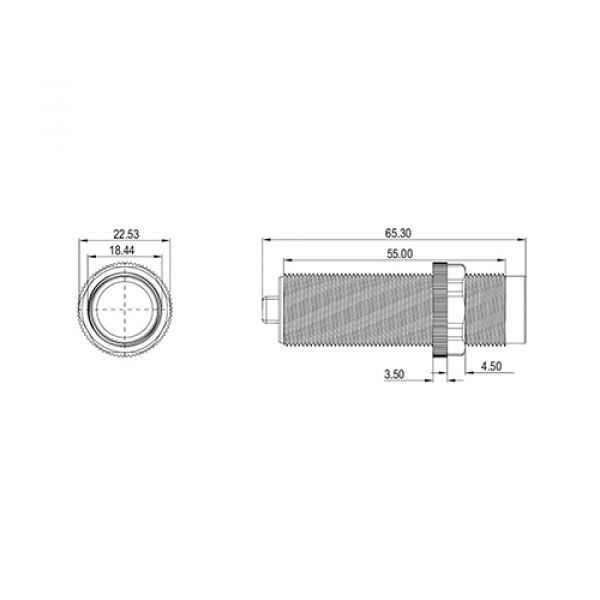 Sensor Capacitivo Nazda NZ-CRY18-08PC 18mm² Distância Sensora 8mm Com Cabo PNP NO+NC