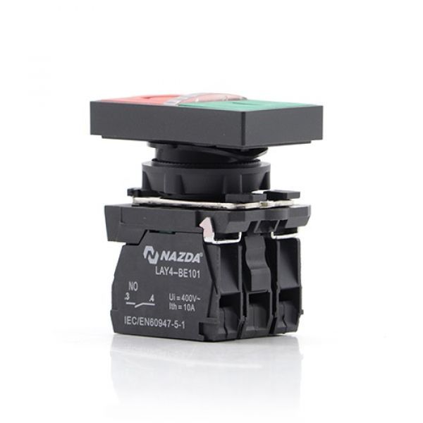 Botão Duplo Nazda 24V 1NO+1NC Com Sinalizador