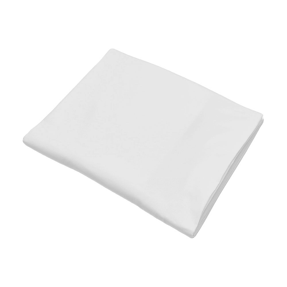 White folded sheet.