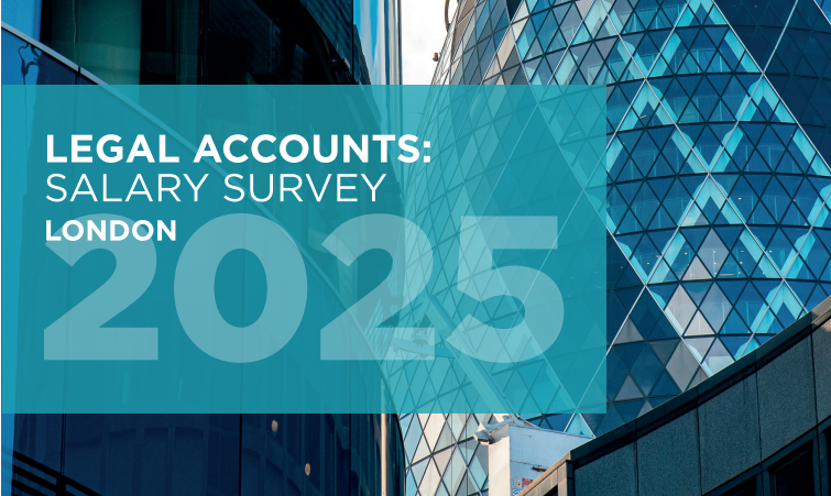 A poster for the legal accounts salary survey in london