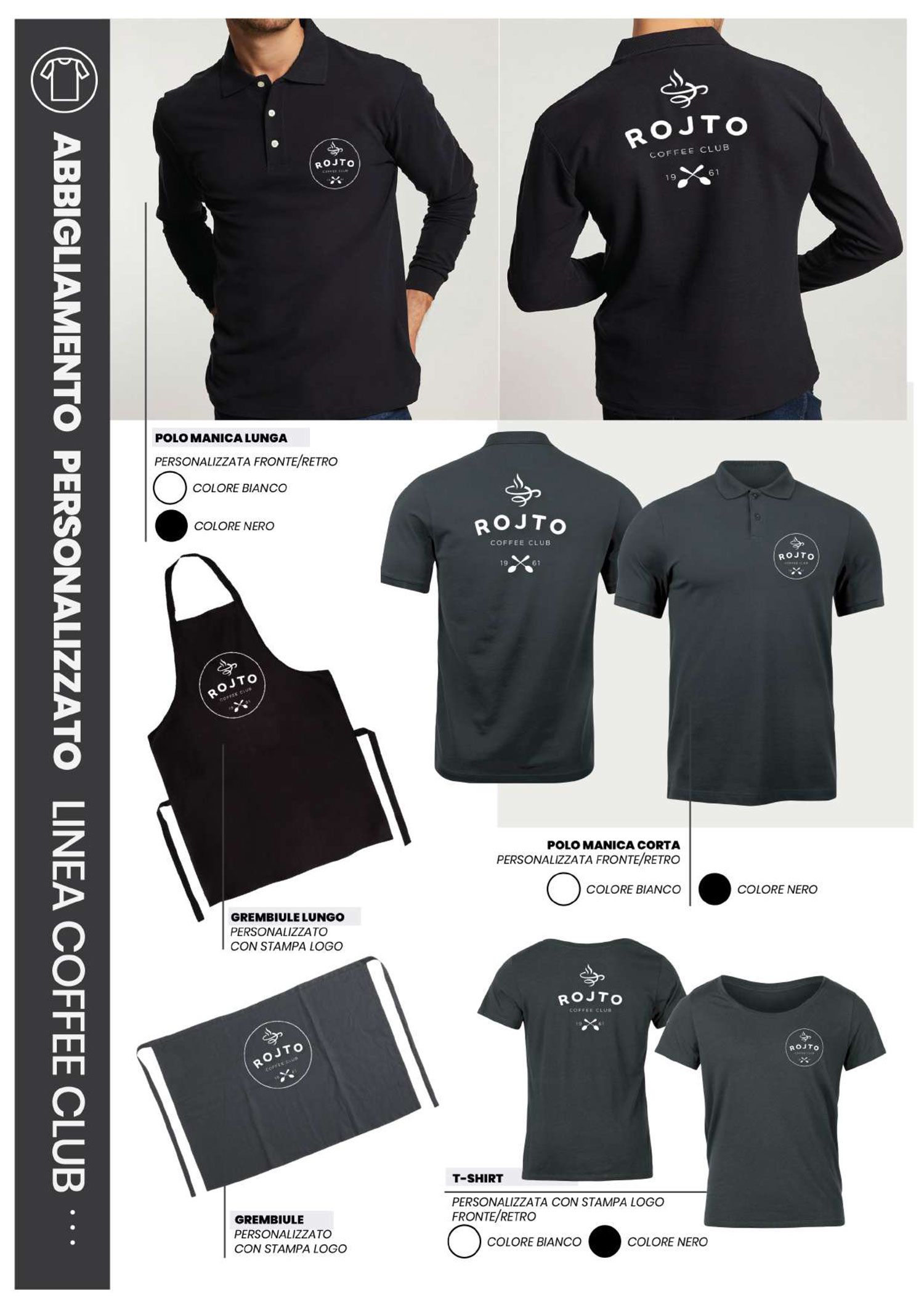 Linea Coffee Club - abbigliamento personalizzato