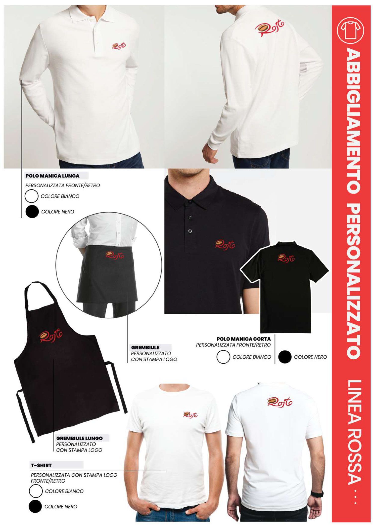 Linea rossa - abbigliamento personalizzato
