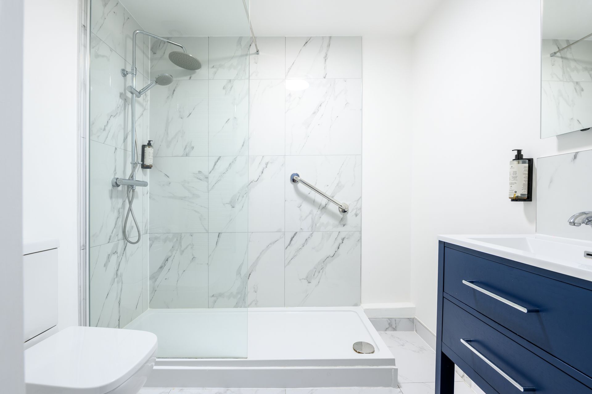Shower room in a Superior standard room at the Hotel Prince Regent in Weymouth