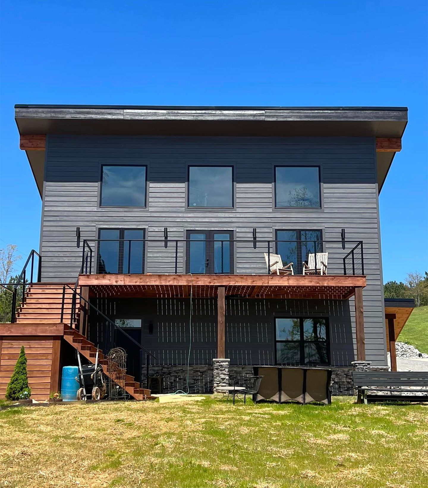 house siding and deck