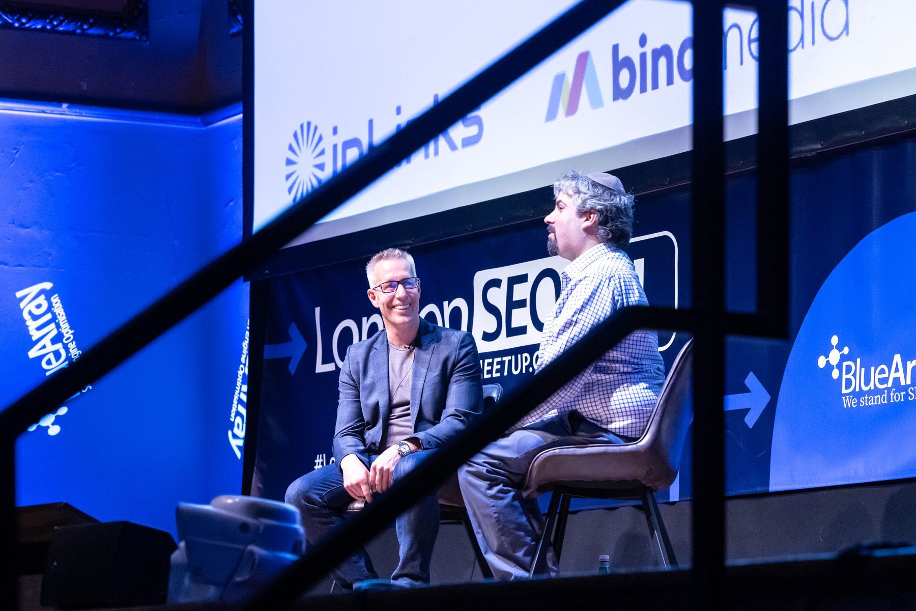 Event photography Reading, 2 male speakers on stage