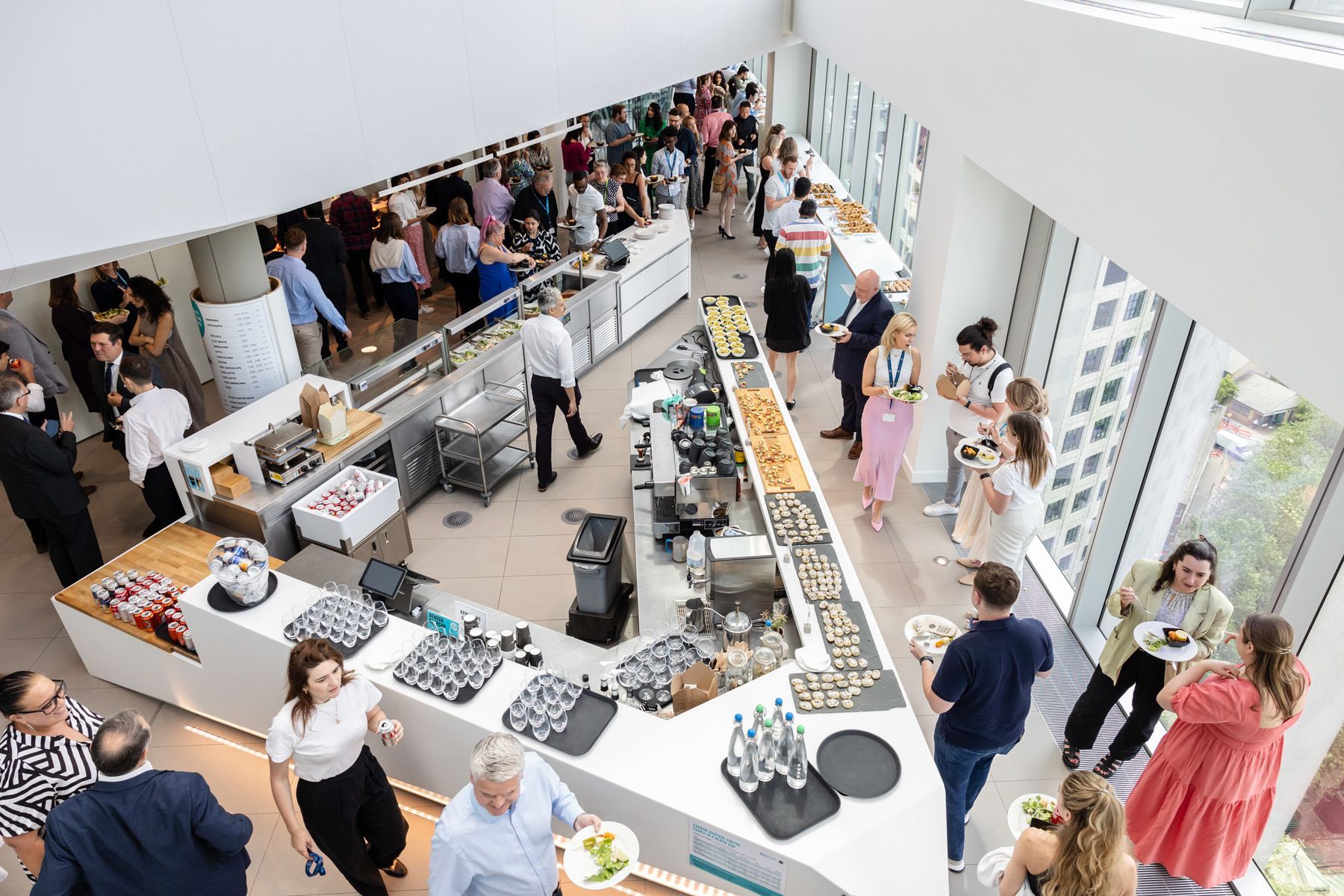 event photography reading, corporate event photo taken from above