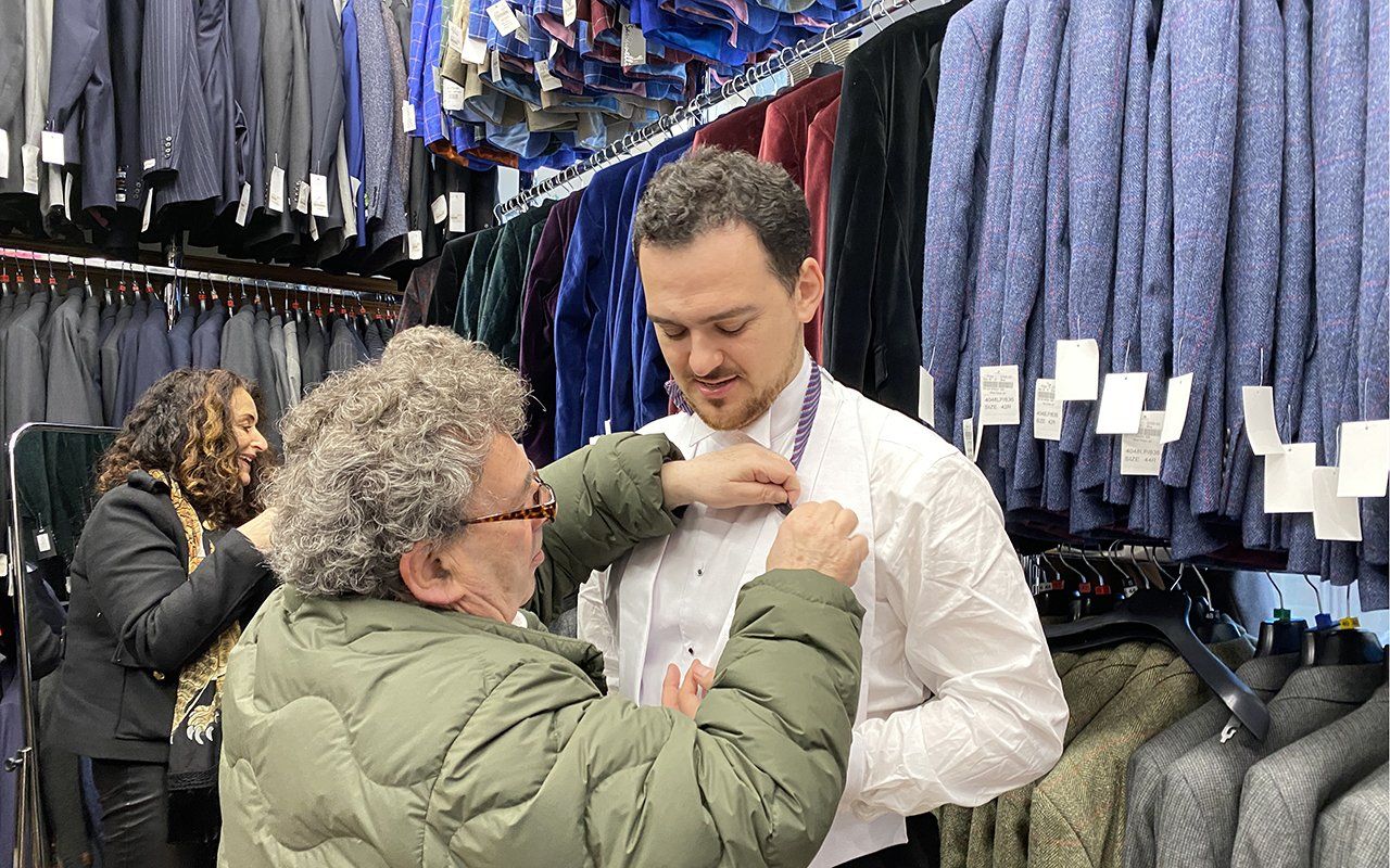 Commercial photographer berkshire, menswear fitting
